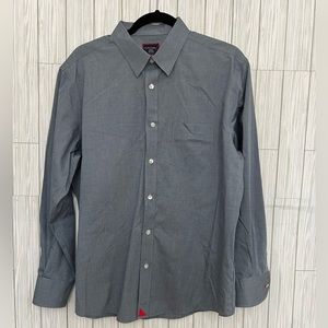 UNTUCKit Men’s Long‎ Sleeve Wrinkle Free 100% Cotton Button Up Shirt Size Large